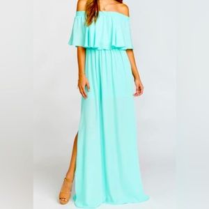 New!! Hacienda Maxi Dress ~ Sea Glass Crisp